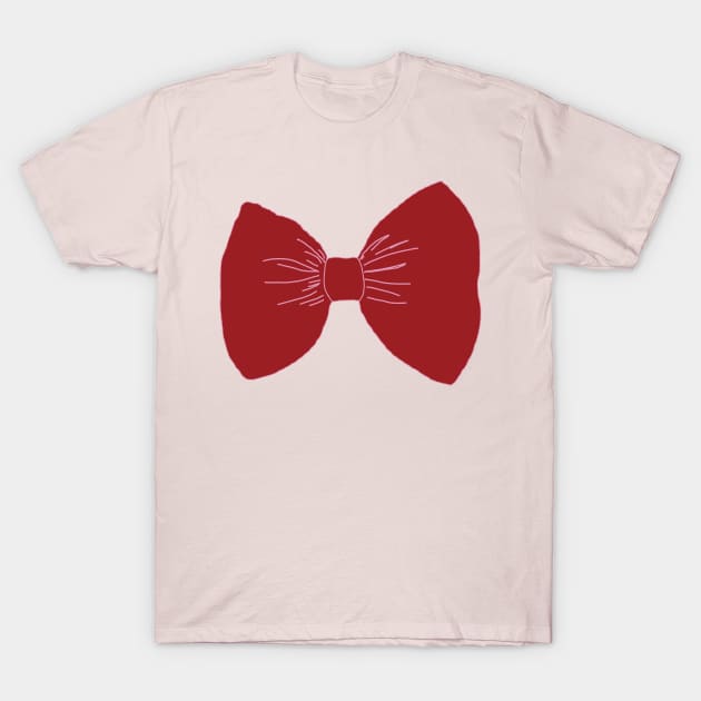 Red Bow Ribbon T-Shirt by EunsooLee